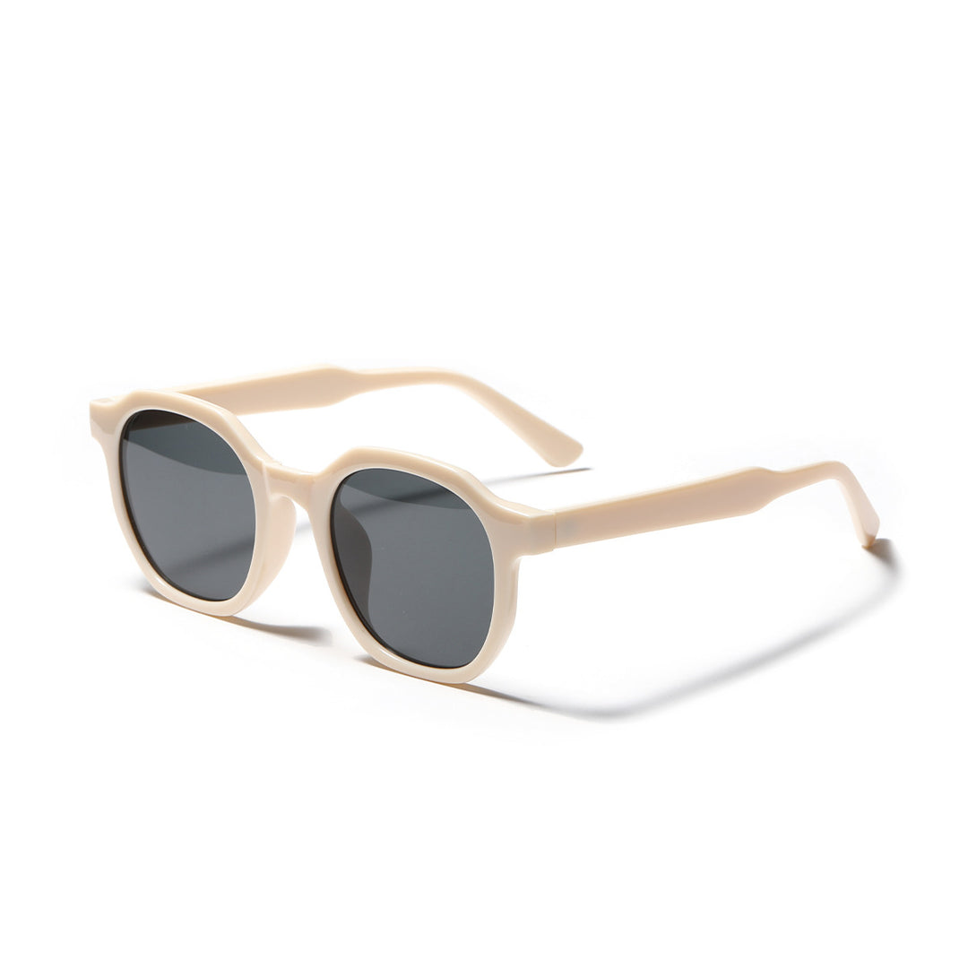Damen stylische Sonnenbrille mit klarem Rahmen und polarisierten Gläsern Karnz