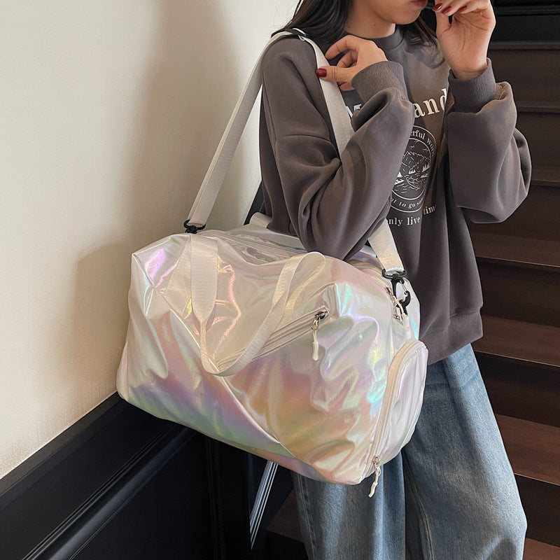 Schimmernde Fitness-Duffel-Tasche