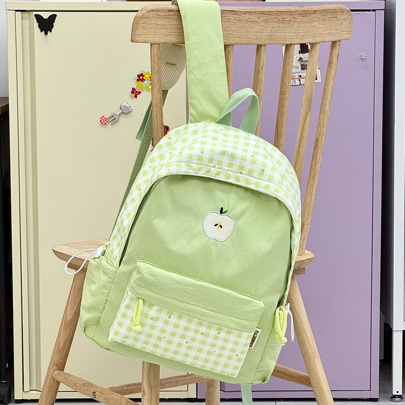 Verspielt Karomuster Rucksack Karnz