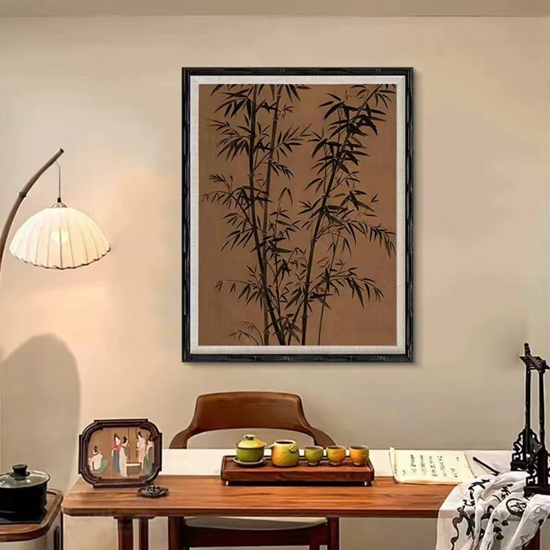 Elegante gerahmte Kunst mit traditioneller botanischer Illustration