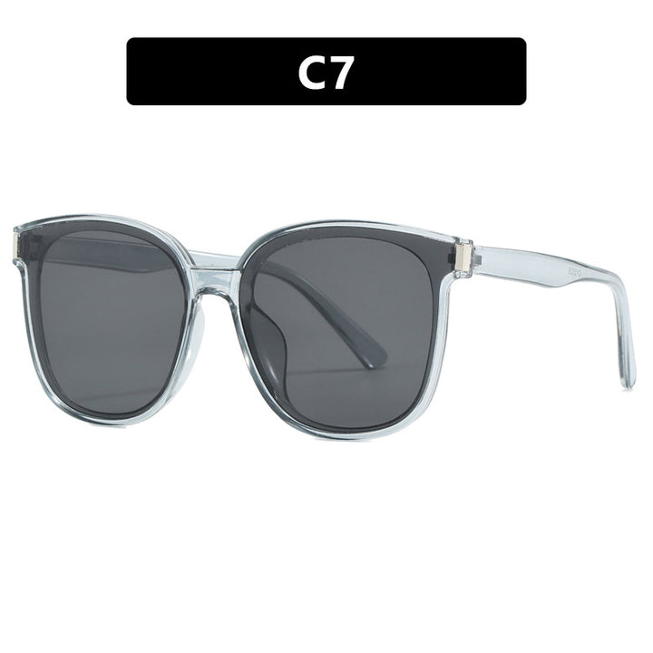 Damen modische Sonnenbrille mit hochwertigem, transparentem Kunststoffrahmen Karnz