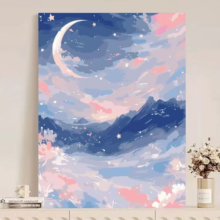 Abstrakte Berglandschaft Leinwand Kunst Karnz