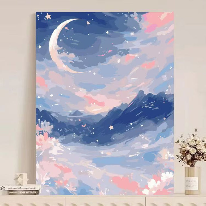 Abstrakte Berglandschaft Leinwand Kunst Karnz