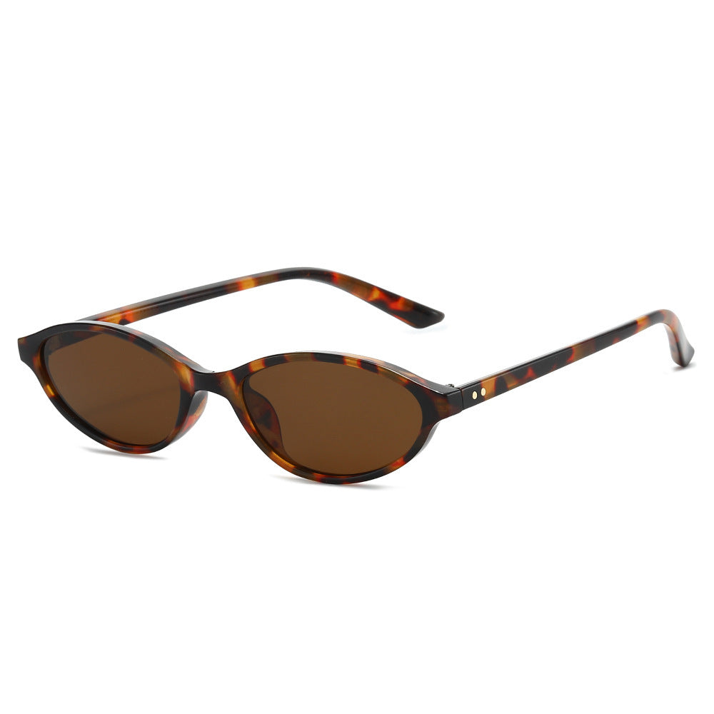 Chic Vintage-inspirierte ovale Sonnenbrille Karnz
