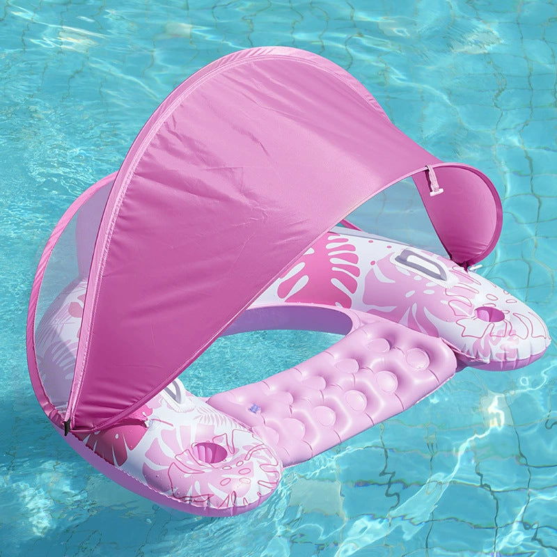 Damen Aufblasbare Komfort-Schwimmliege mit Sichtfenster Karnz