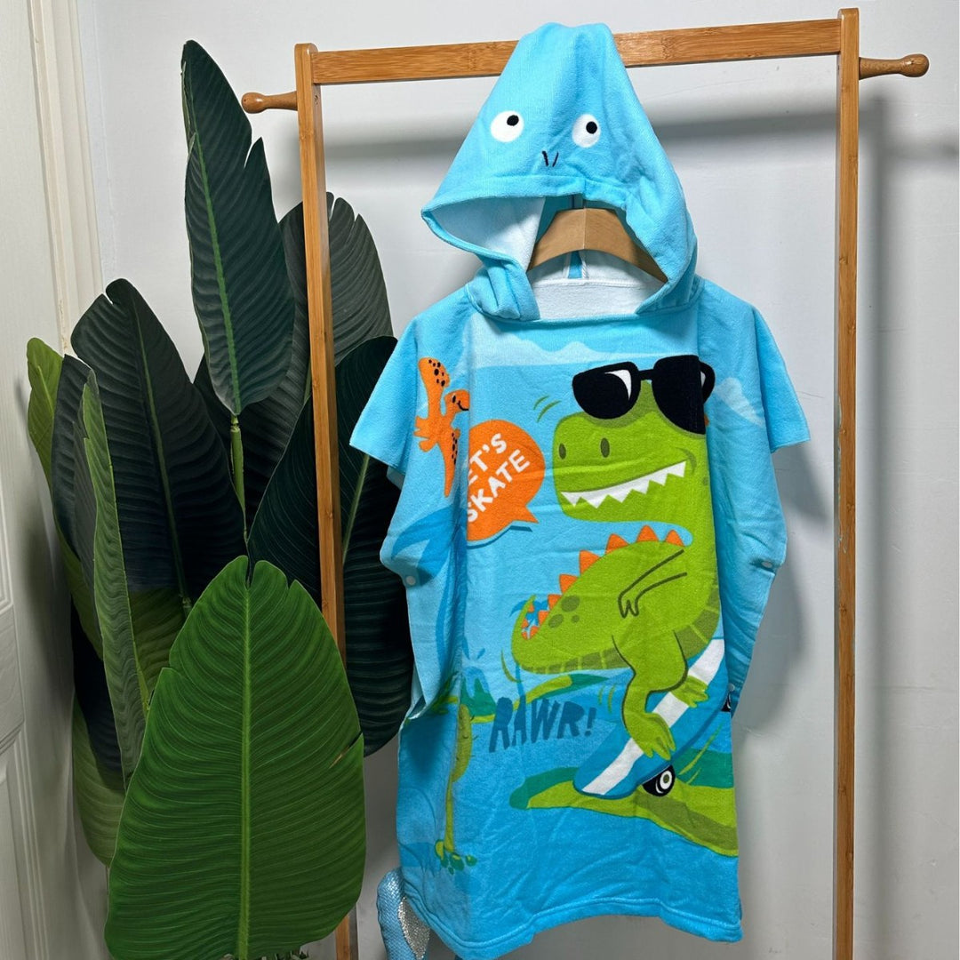 Kinder Haifisch-Design Kapuzenhandtuch Poncho Karnz