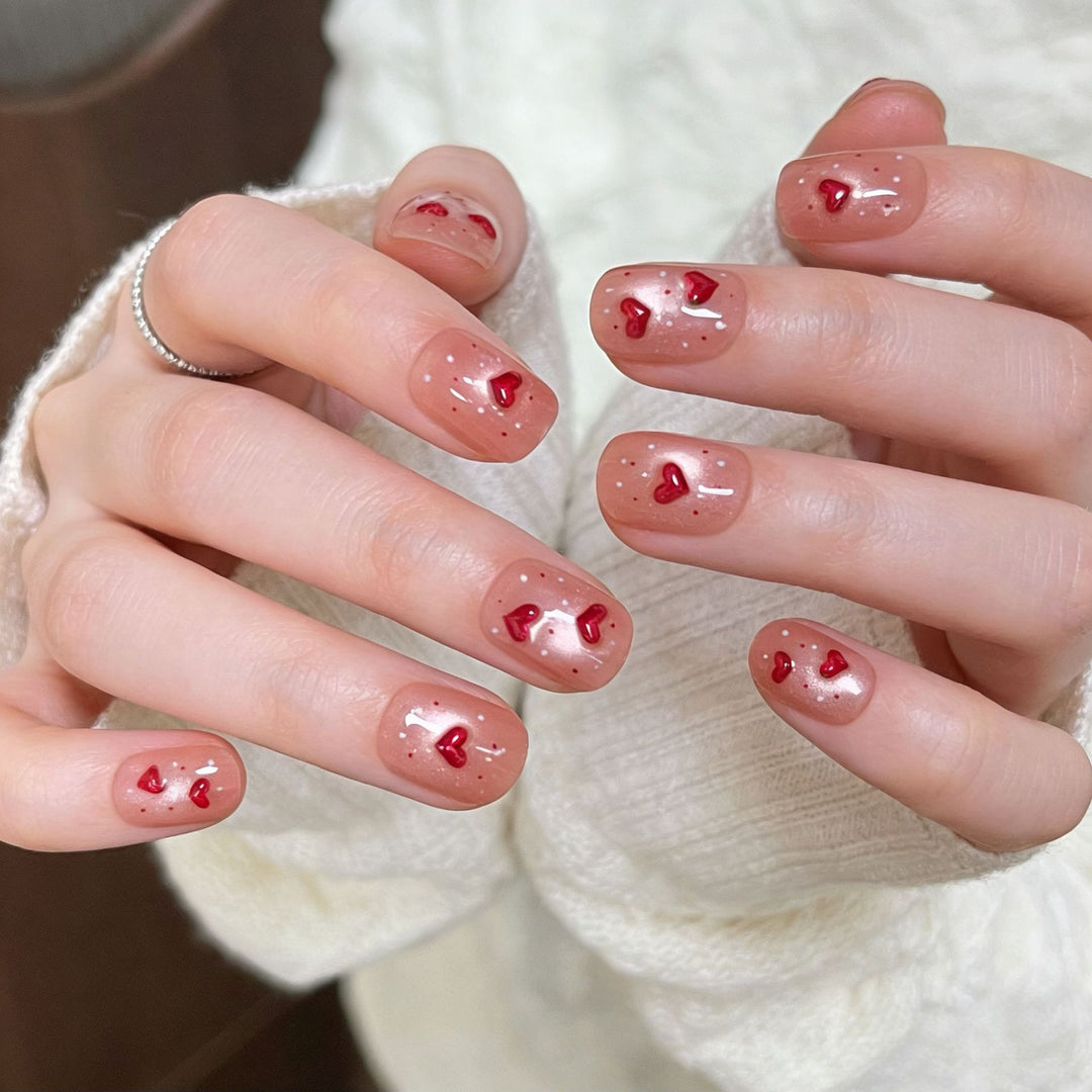 Innovative Herz-Themen Klebe-Nagelkunst Karnz