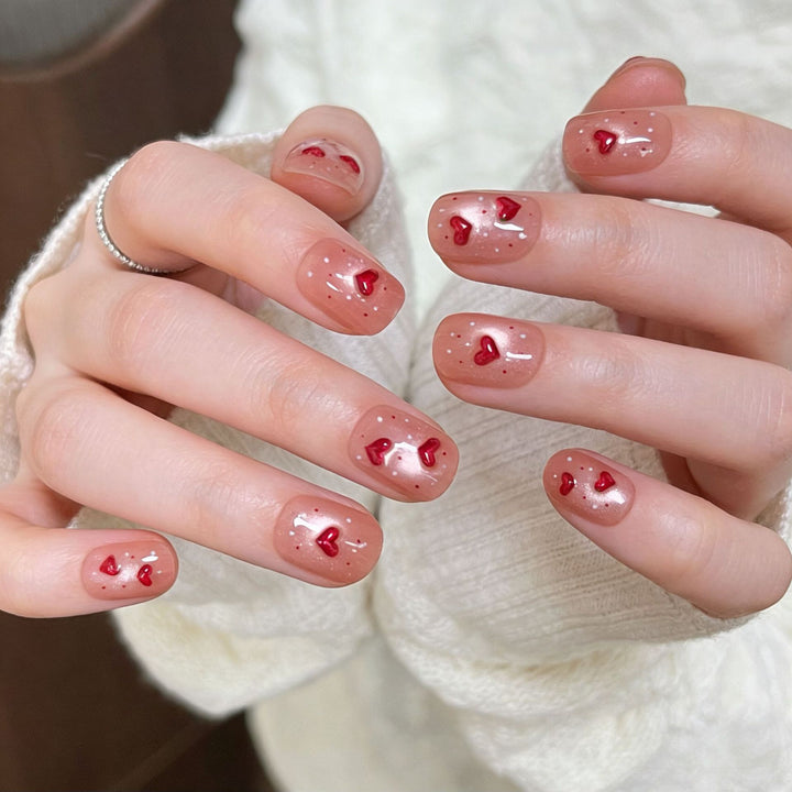 Innovative Herz-Themen Klebe-Nagelkunst Karnz