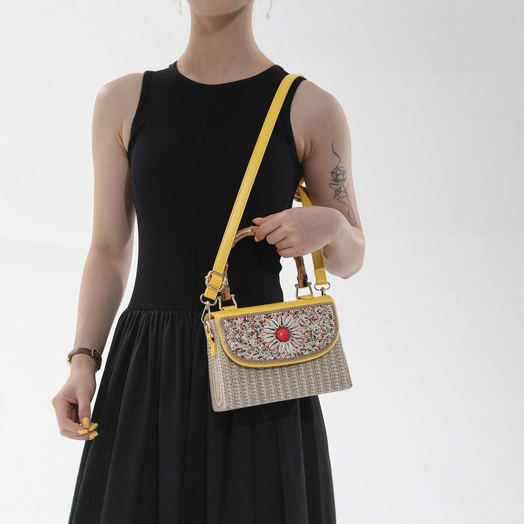 Bestickete Mini-Handtasche