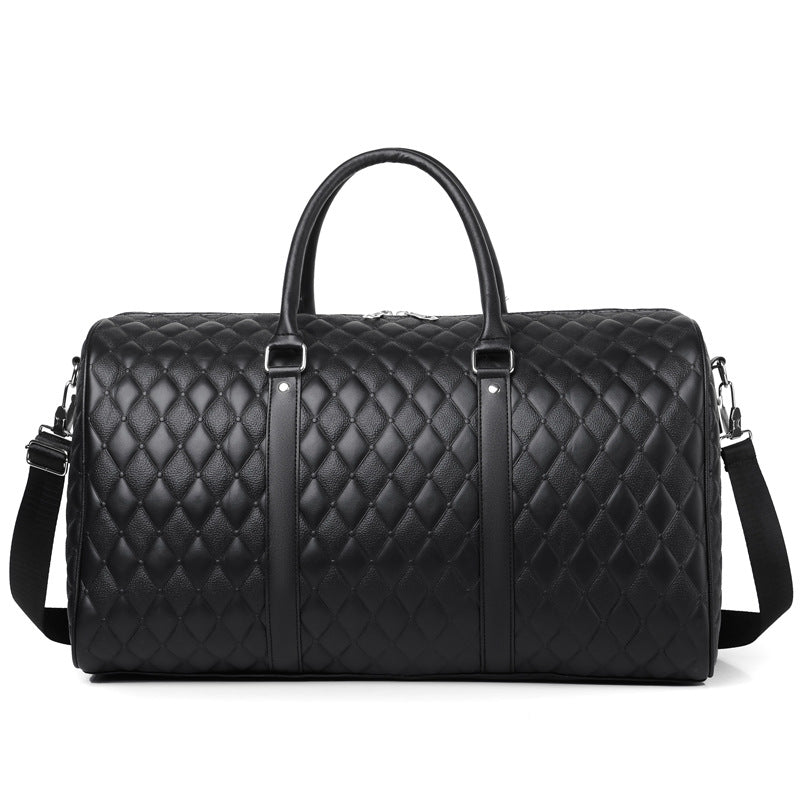 Premium gesteppte Leder Reisetasche