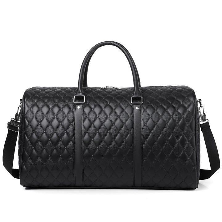 Premium gesteppte Leder Reisetasche