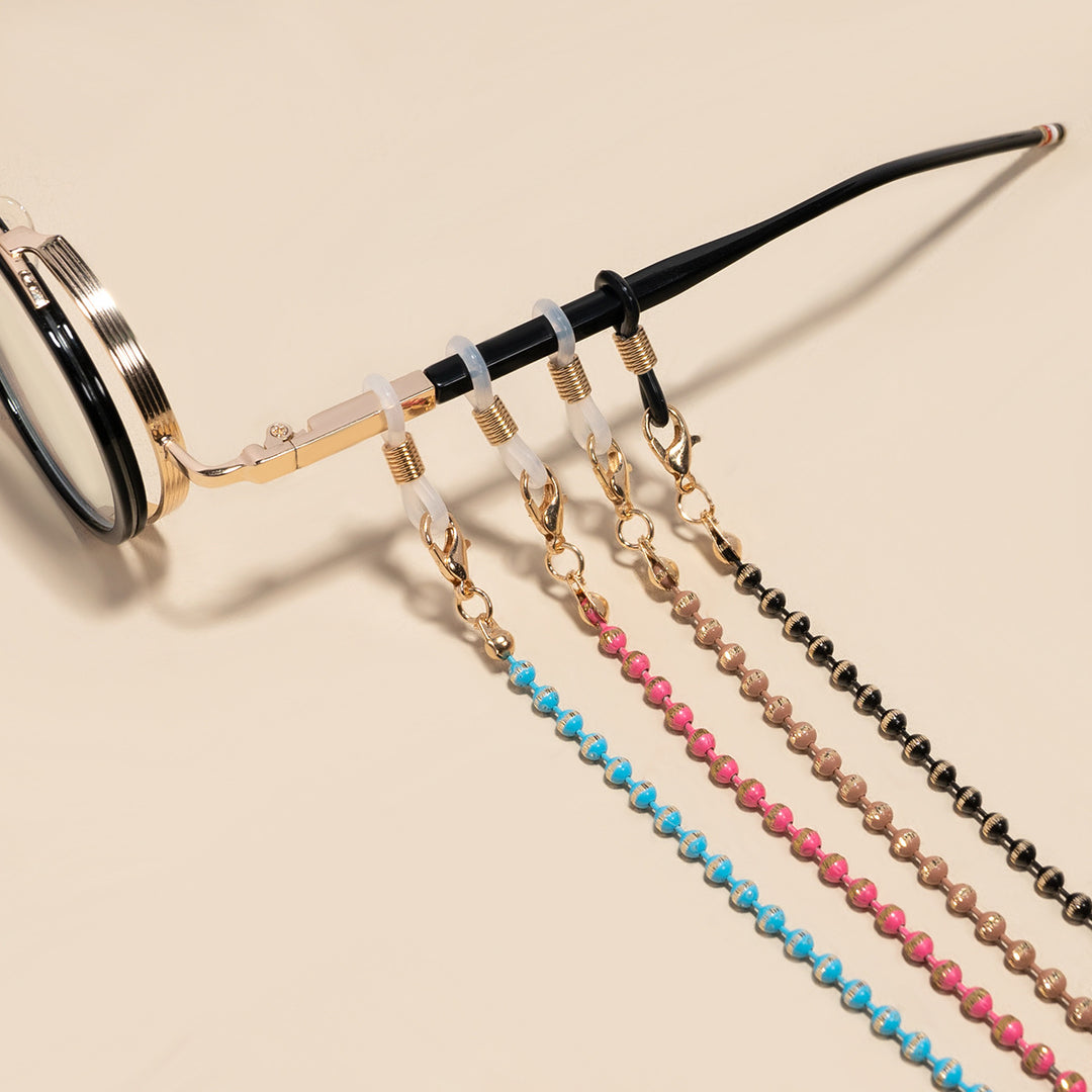 Elegante Perlen Brillenhalter Kette Karnz