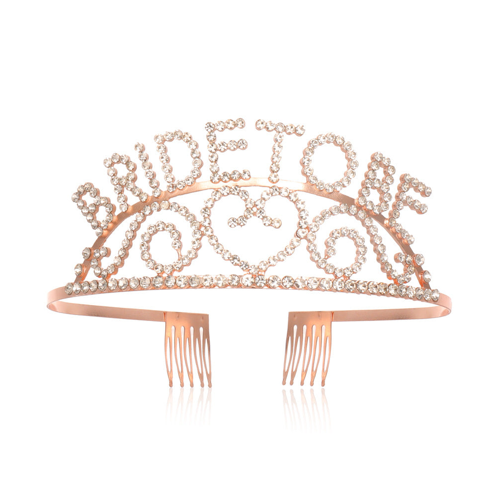 Damen Glitzernde Braut Tiara Karnz