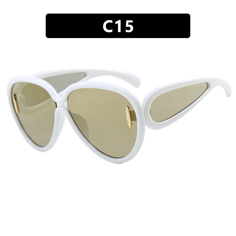 Damen extravagante Sonnenbrille im kreativen Design Karnz