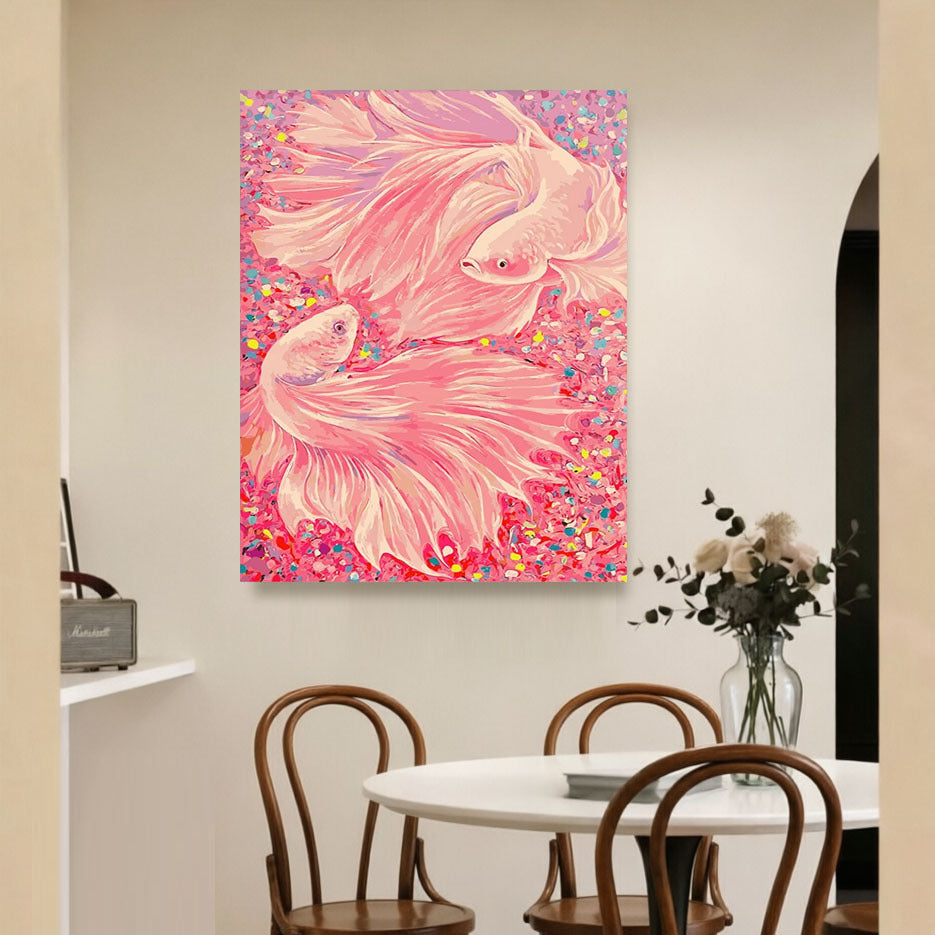 Abstrakte Fisch Kunst Druck