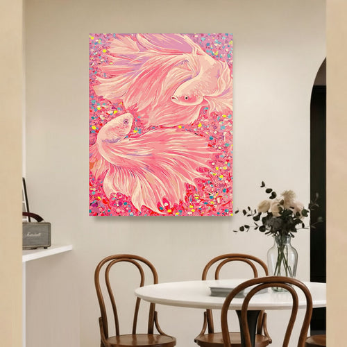 Abstrakte Fisch Kunst Druck