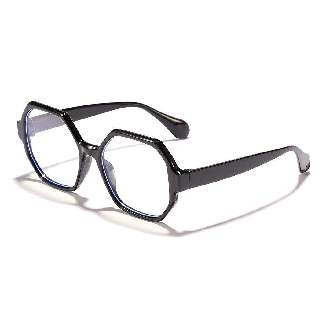 Damen modische Sonnenbrille mit hexagonalem Rahmen und UV-Schutz Karnz