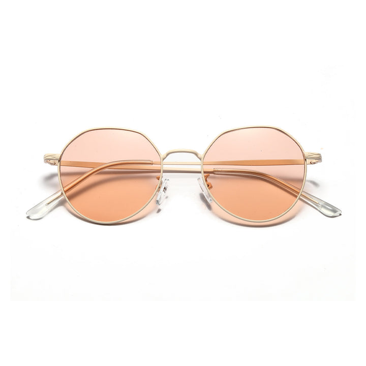 Damen runde Brille mit filigranem Metallgestell Karnz