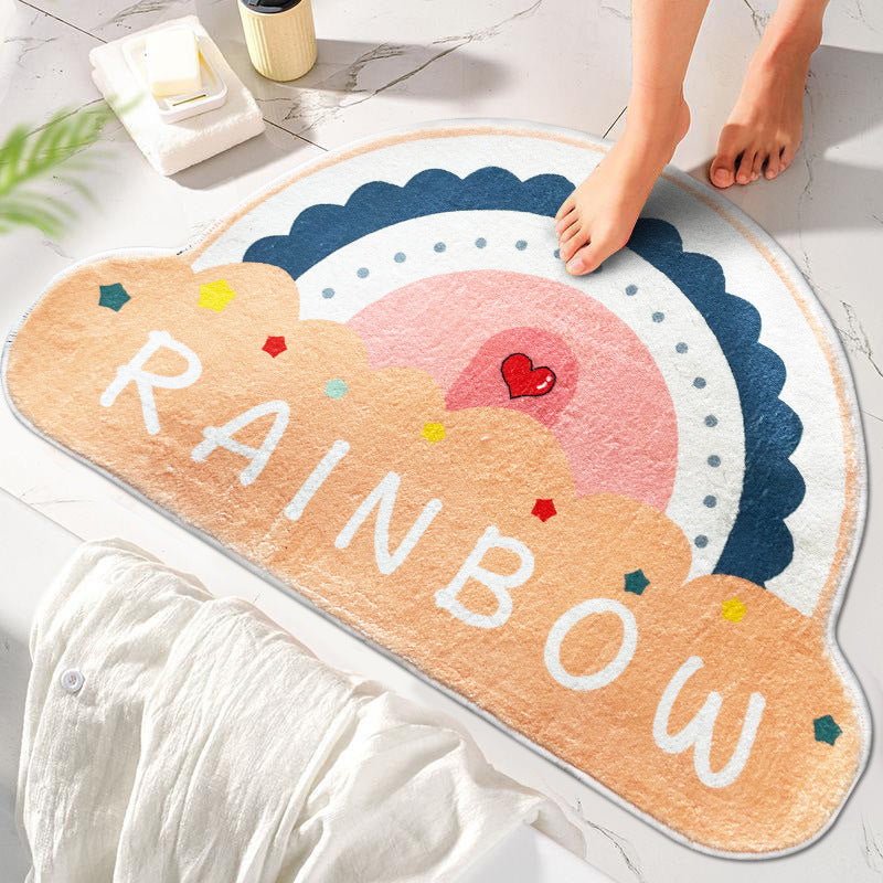 Regenbogen-Themen Weicher Badezimmerteppich