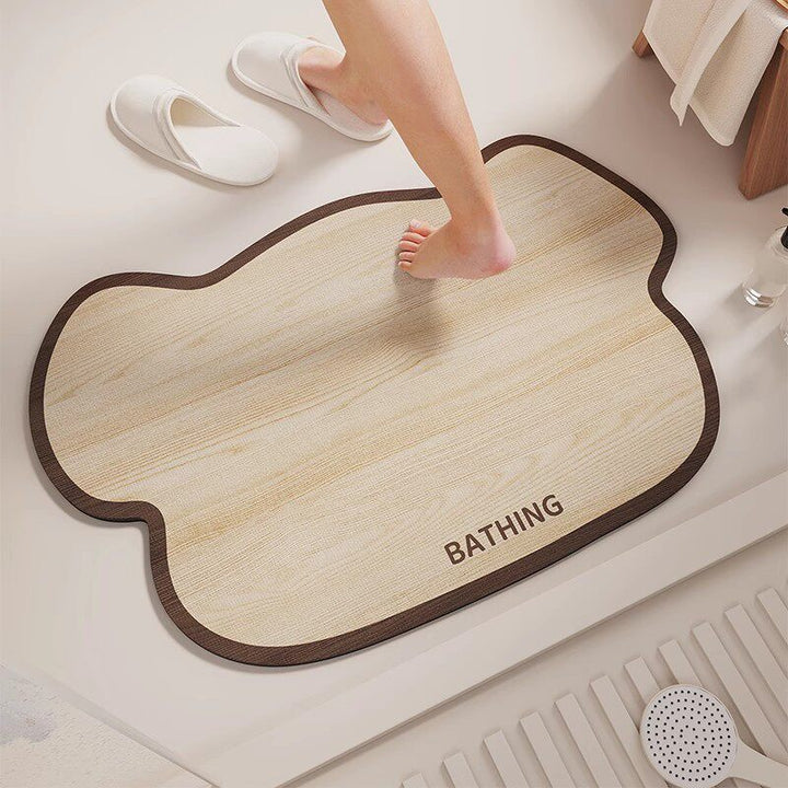 Absorbent Quick-Dry Bamboo-Style Cloud-Shaped Bath Mat
