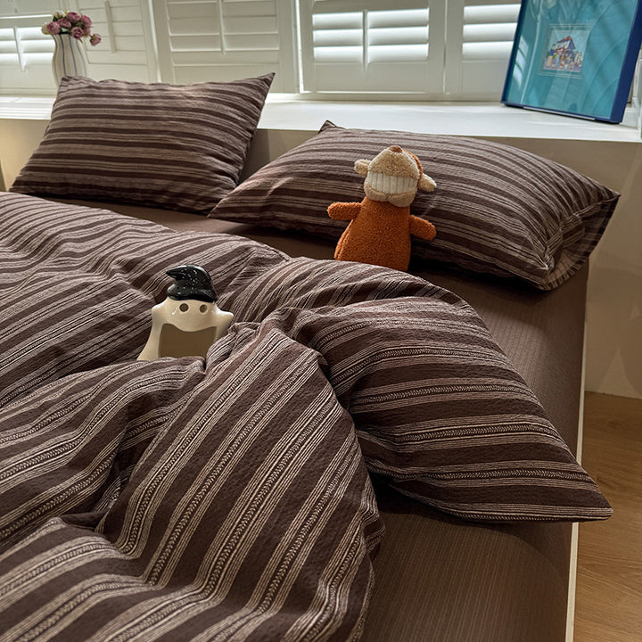 Premium Weiches Gestreiftes Quilt Set