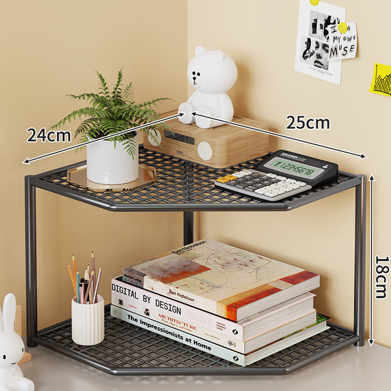 Dreifach-Eck-Metall-Mesh-Speicherregal für Badezimmer Küche Wohnzimmer
