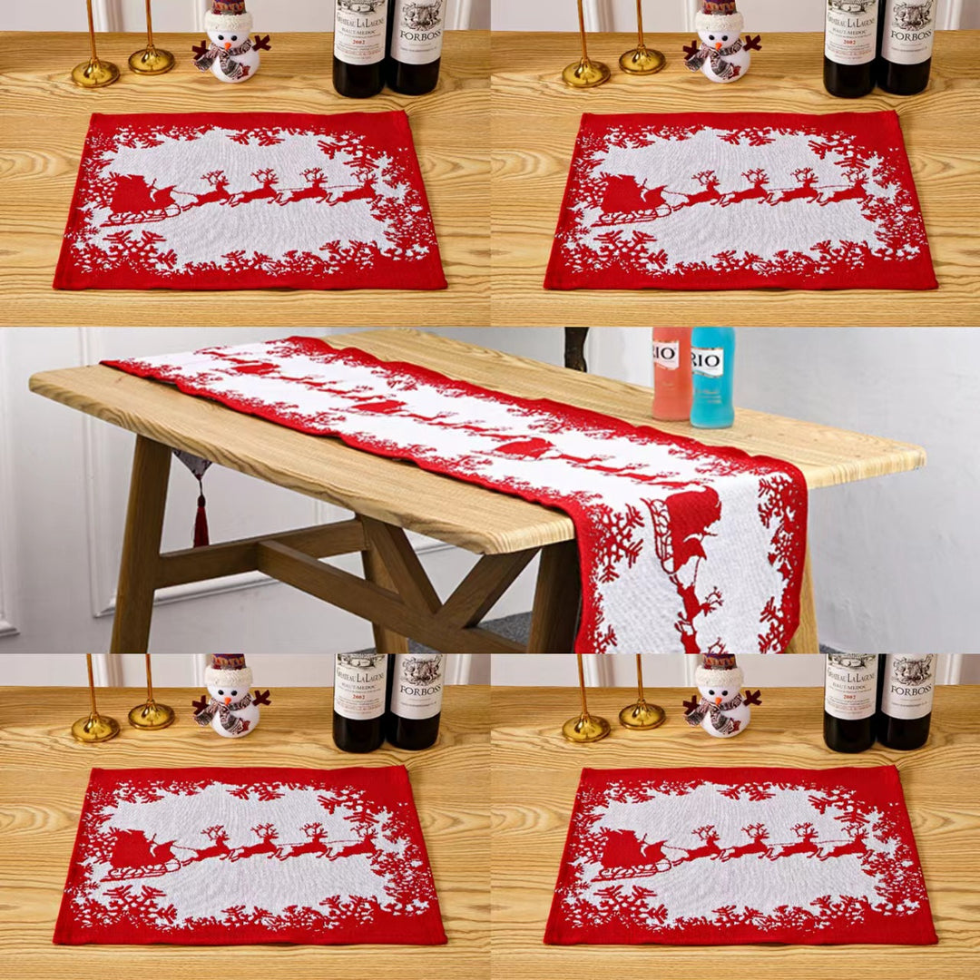 Festliche Tischdecke mit Weihnachtsbaum-Motiv Karnz