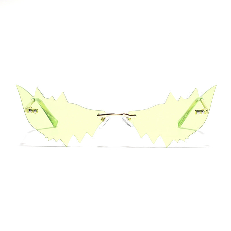 Damen Trendige Katzenaugen-Sonnenbrille mit schützendem UV-Filter und ausgefallenem Rahmen Karnz