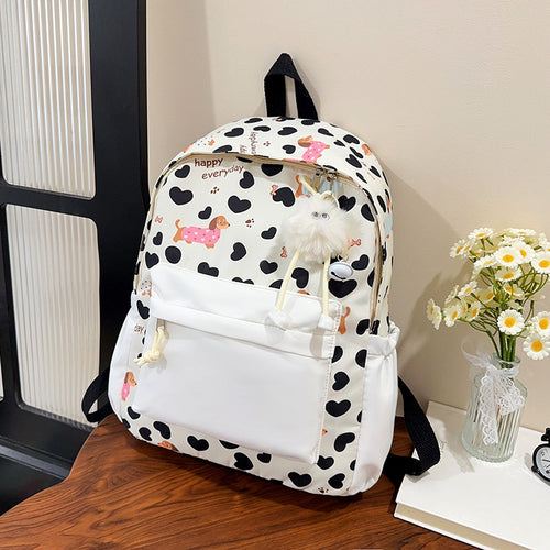 Niedlicher Cartoon-Hund-Print-Rucksack
