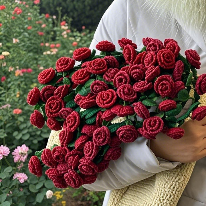 Florale Häkel-Wurfdecke