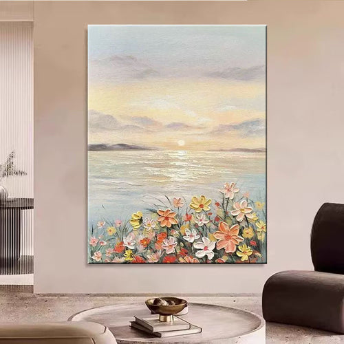 Szenische Blumenlandschaft Leinwandkunst