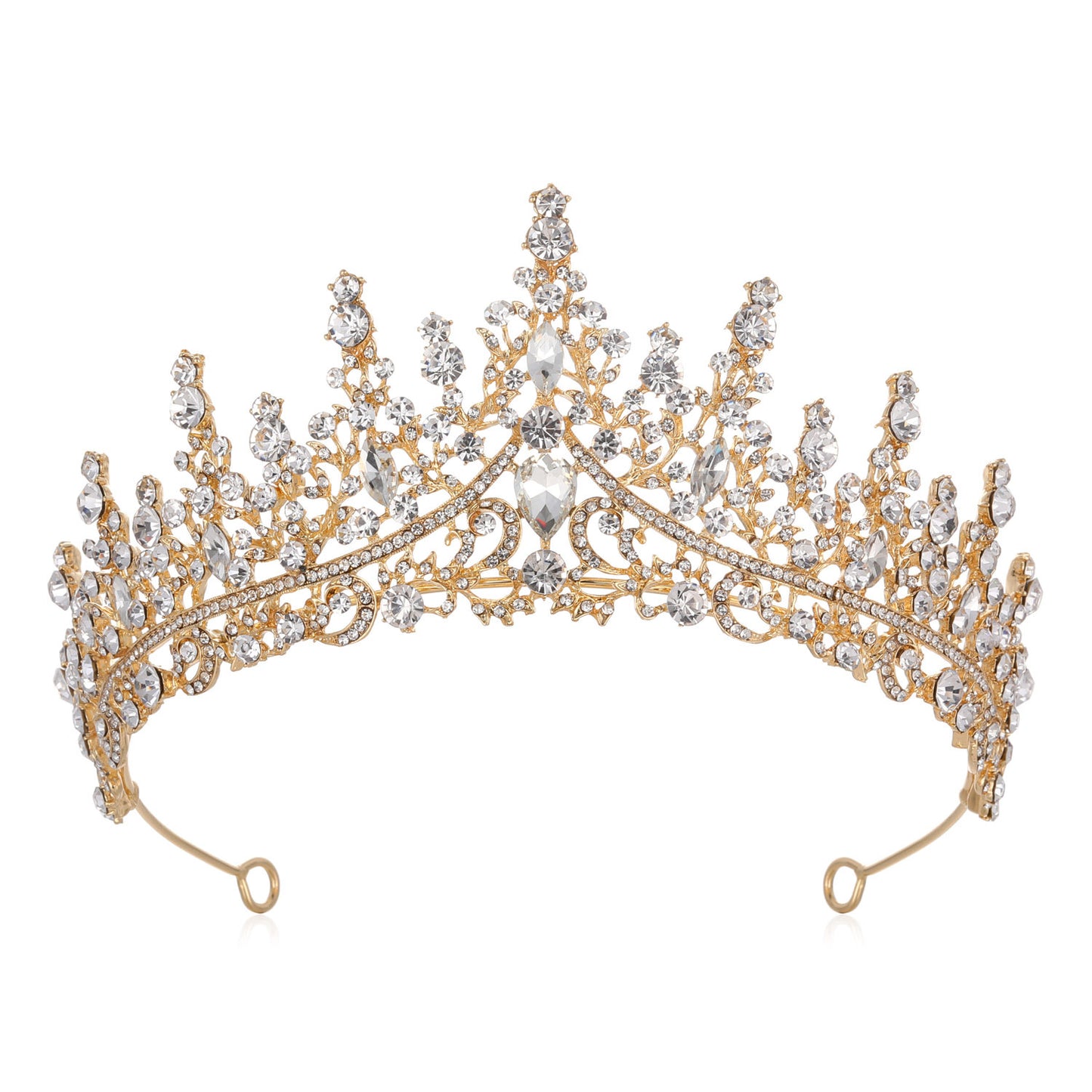 Damen Strass Tiara mit funkelnden Edelsteinen Karnz
