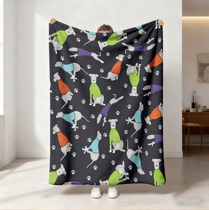 Gemütliche hundethemed Fleece-Wurfdecke