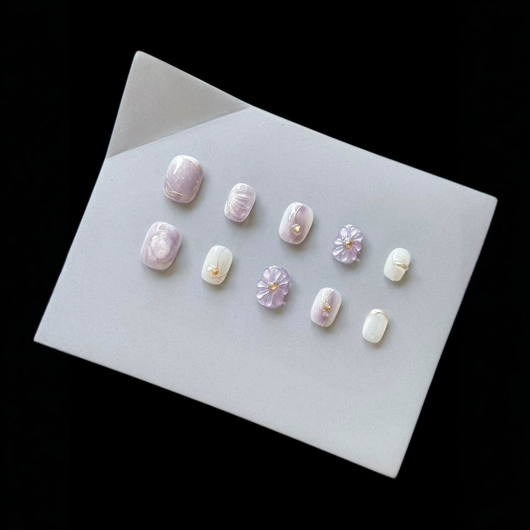 Floral Dekorative Press-On Nagelkunst Set