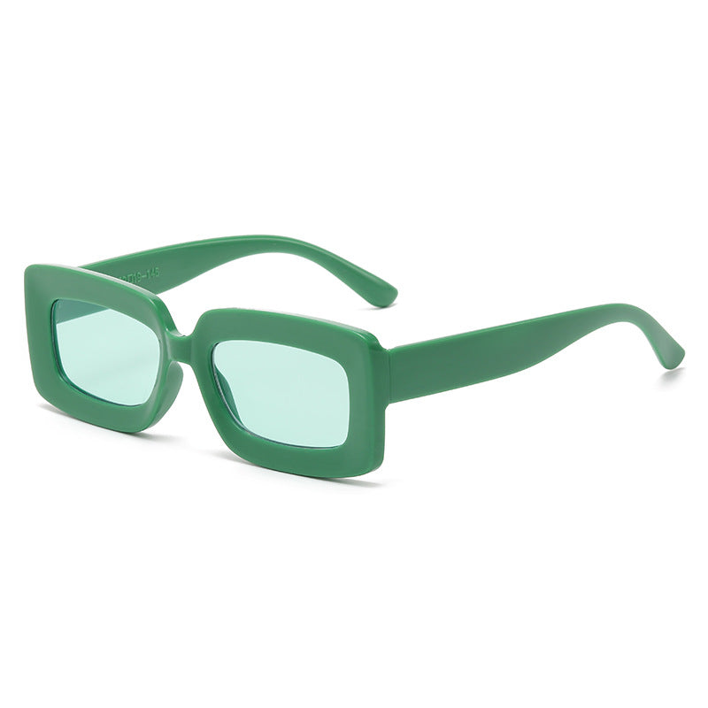 Damen trendige quadratische Sonnenbrille mit elegantem Kunststoffrahmen Karnz