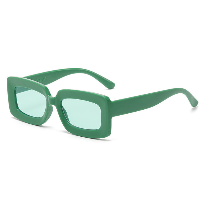 Damen trendige quadratische Sonnenbrille mit elegantem Kunststoffrahmen Karnz