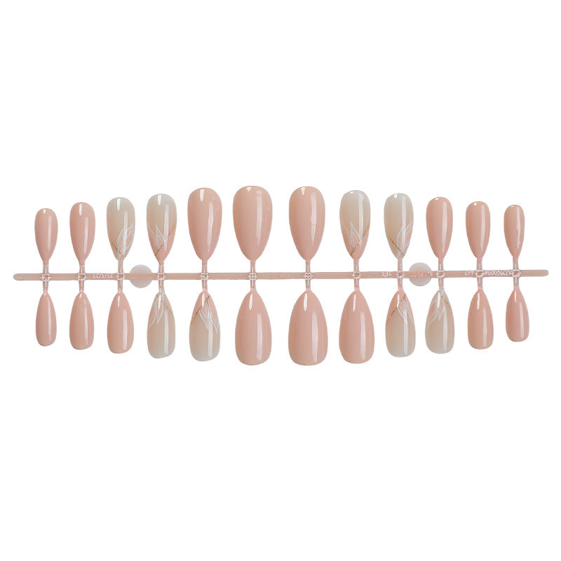 Elegantes, von Blumen inspiriertes Press-On-Nagel-Set Karnz