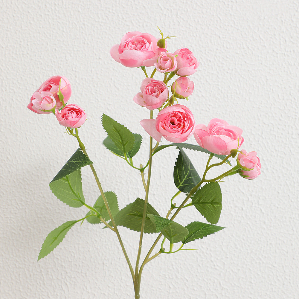 Realistische Kunstrose mit feinen Blüten und Blättern Karnz