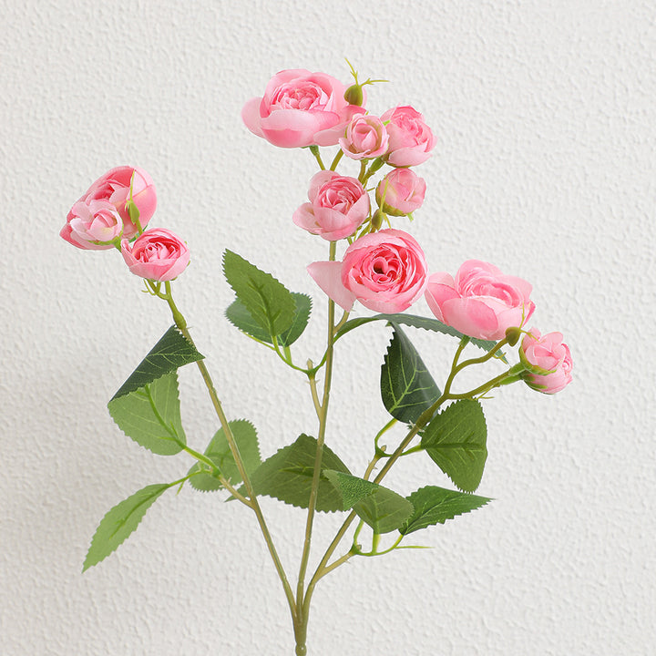 Realistische Kunstrose mit feinen Blüten und Blättern Karnz