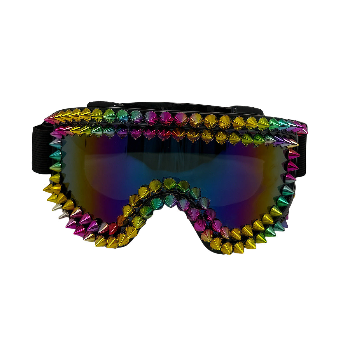 Damen modische Skibrille mit trendigem Nieten-Design Karnz