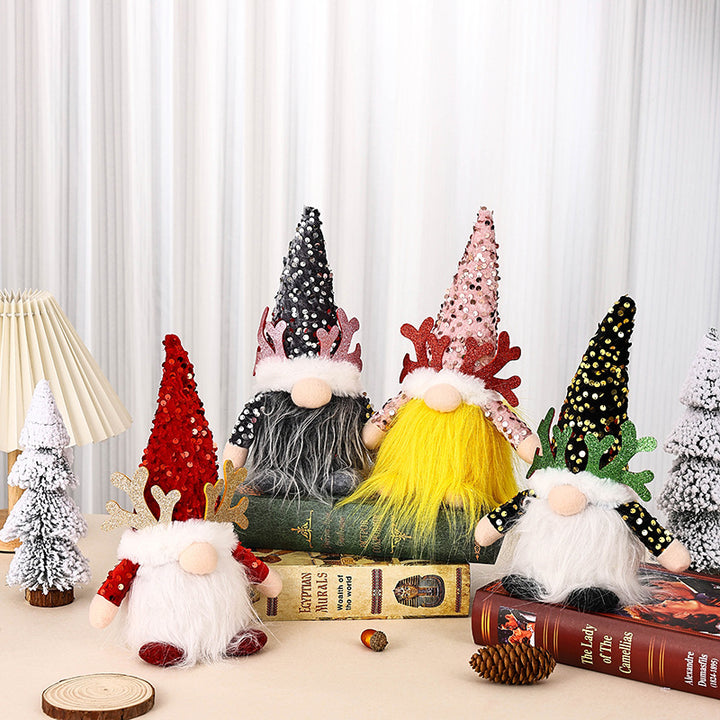 Dekorative Weihnachtsgnom Figur mit LED-Beleuchtung Karnz