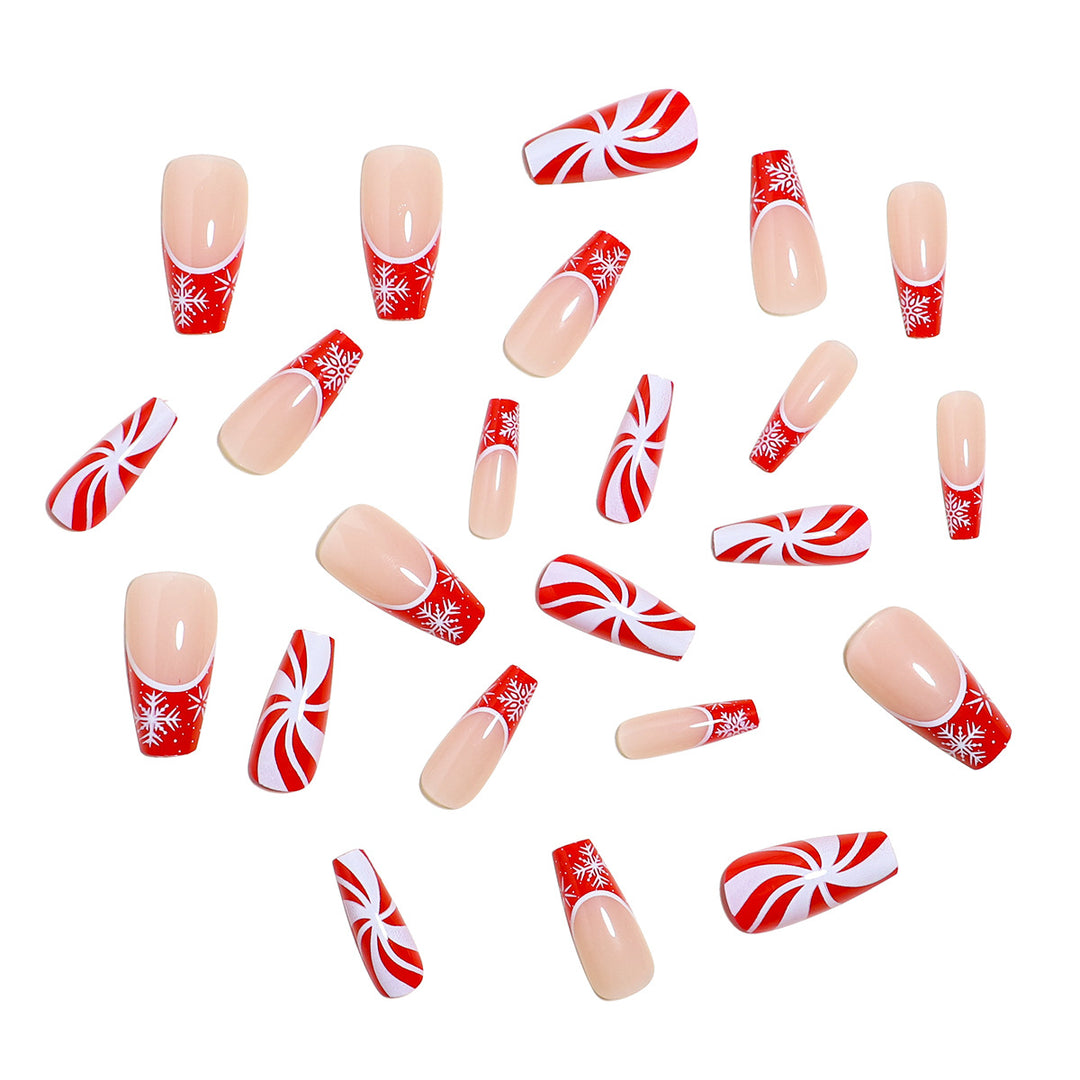 Festliches Zuckerstangen-Nagelkunst-Set Karnz