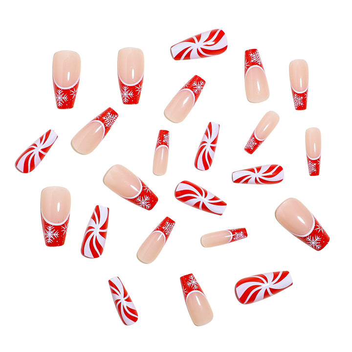 Festliches Zuckerstangen-Nagelkunst-Set Karnz