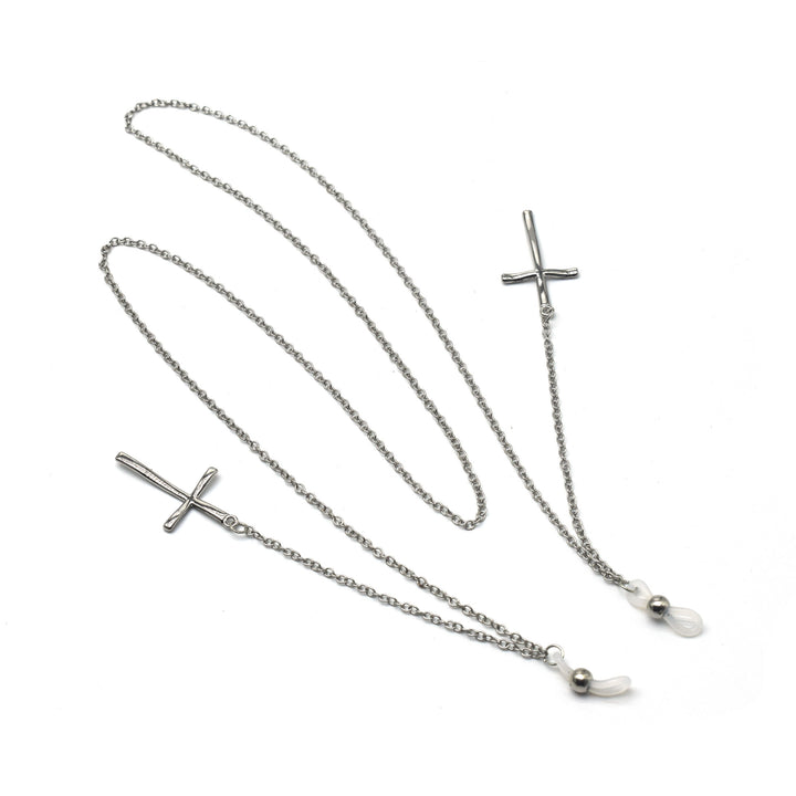 Eleganter Kreuz-Design Ketten-Brillenhalter Karnz