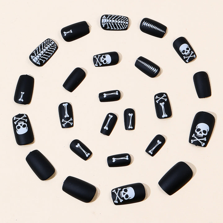 Gothic-Skelett-Themen-Nagelkunstverlängerungen Karnz