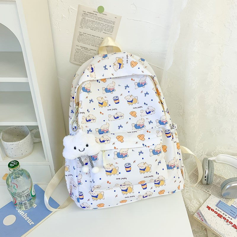 Verspielter Charakter-Druck-Rucksack