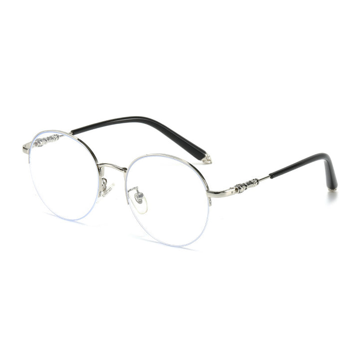 Damen runde Sonnenbrille mit elegantem Metallrahmen und komfortablen Nasenpads Karnz
