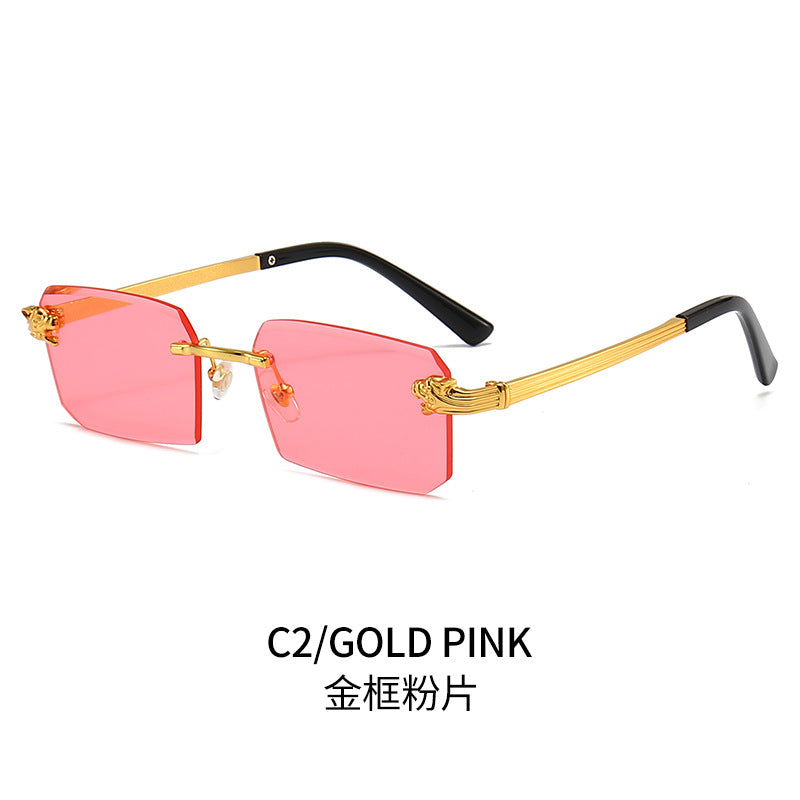 Damen Modische Sonnenbrille mit facettiertem Rahmen und luxuriösen Akzenten Karnz