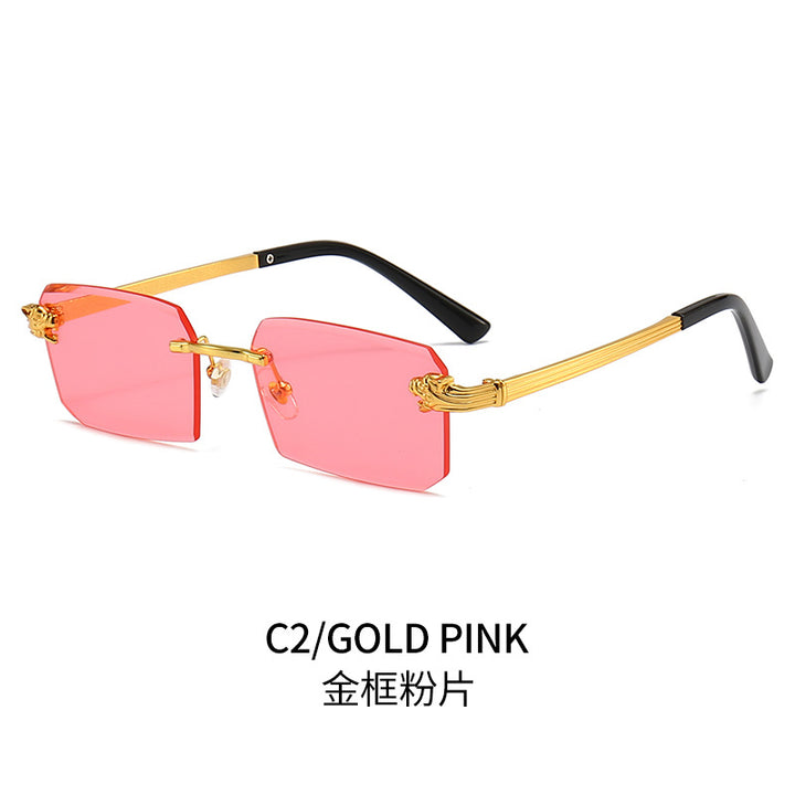 Damen Modische Sonnenbrille mit facettiertem Rahmen und luxuriösen Akzenten Karnz