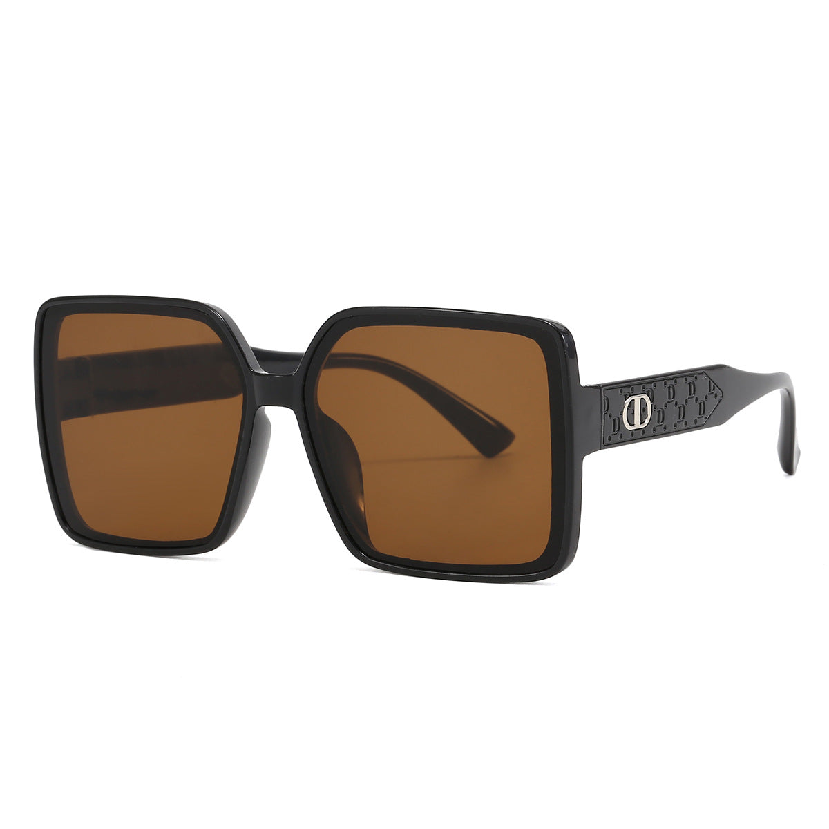 Damen modische quadratische Sonnenbrille mit transparentem Design Karnz